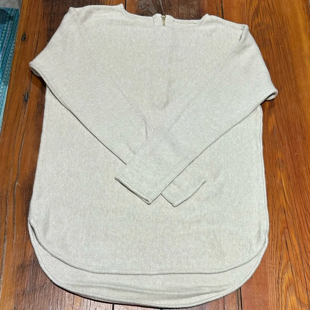 Michael Kors Cotton Sweater, Oatmeal Tan, Women's Small